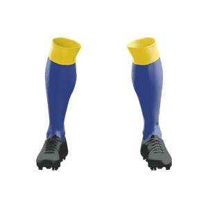 Socks 030 Royal/Gold Top Stock Long Socks ($12 - $14). (x 17)
