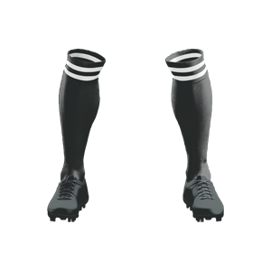 Socks 052 Black/2 White Stripes Stock Long Socks ($12 - $14). (x 35)