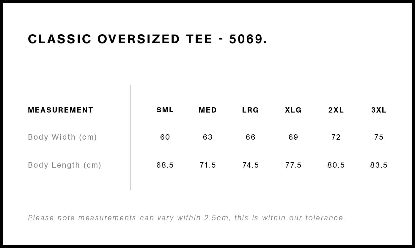 Kalangadoo Magpies - Mens Classic Oversized Tee - 5069 - Coal