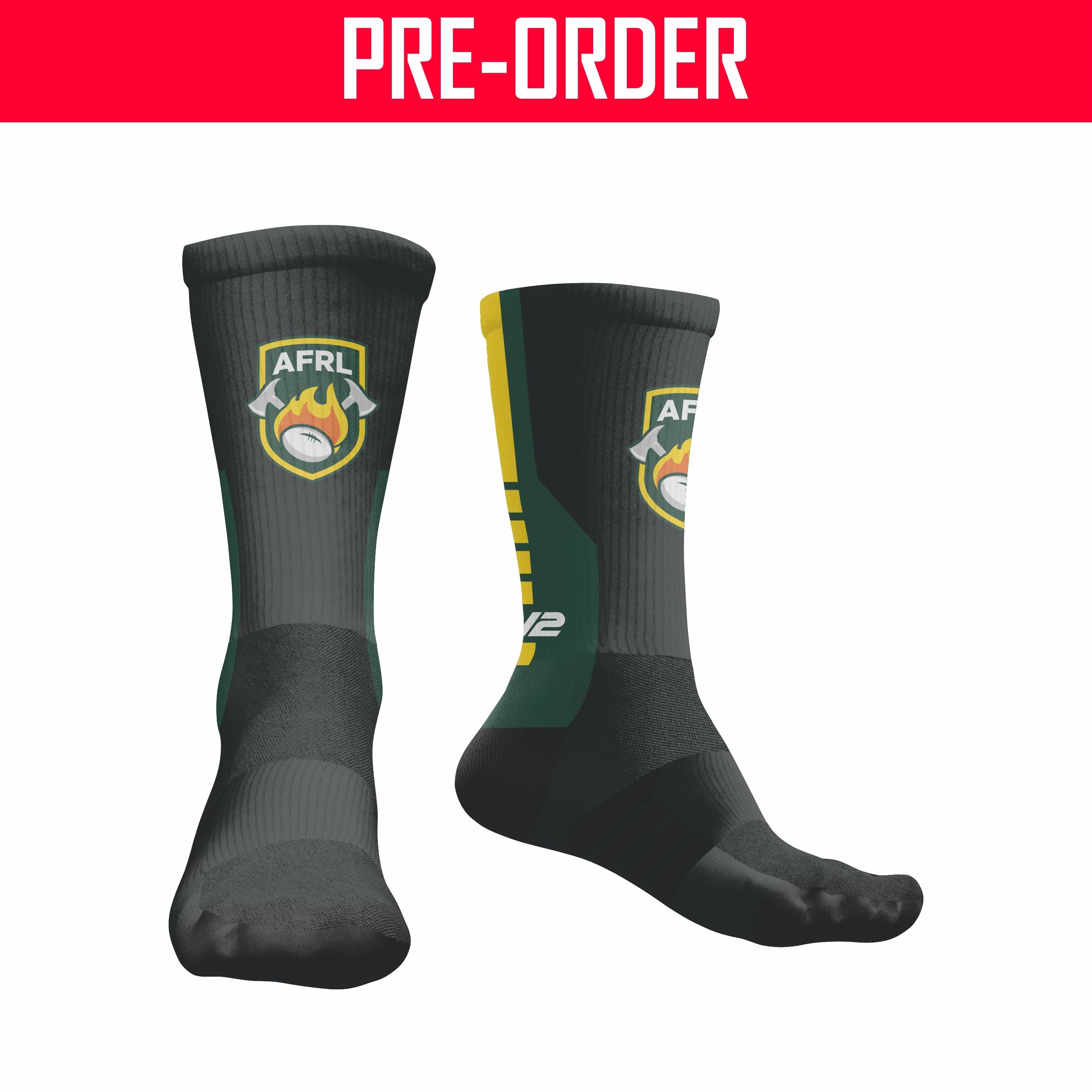 AUSTRALIAN FIRE RUGBY LEAGUE - EV2 Pro Crew Sock