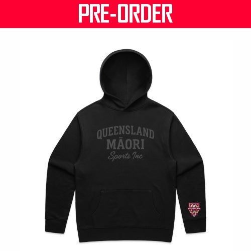 QLD MAORI RUGBY LEAGUE - RELAX HOOD - BLACK