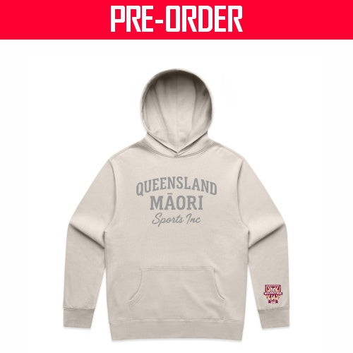 QLD MAORI RUGBY LEAGUE - RELAX HOOD - BONE