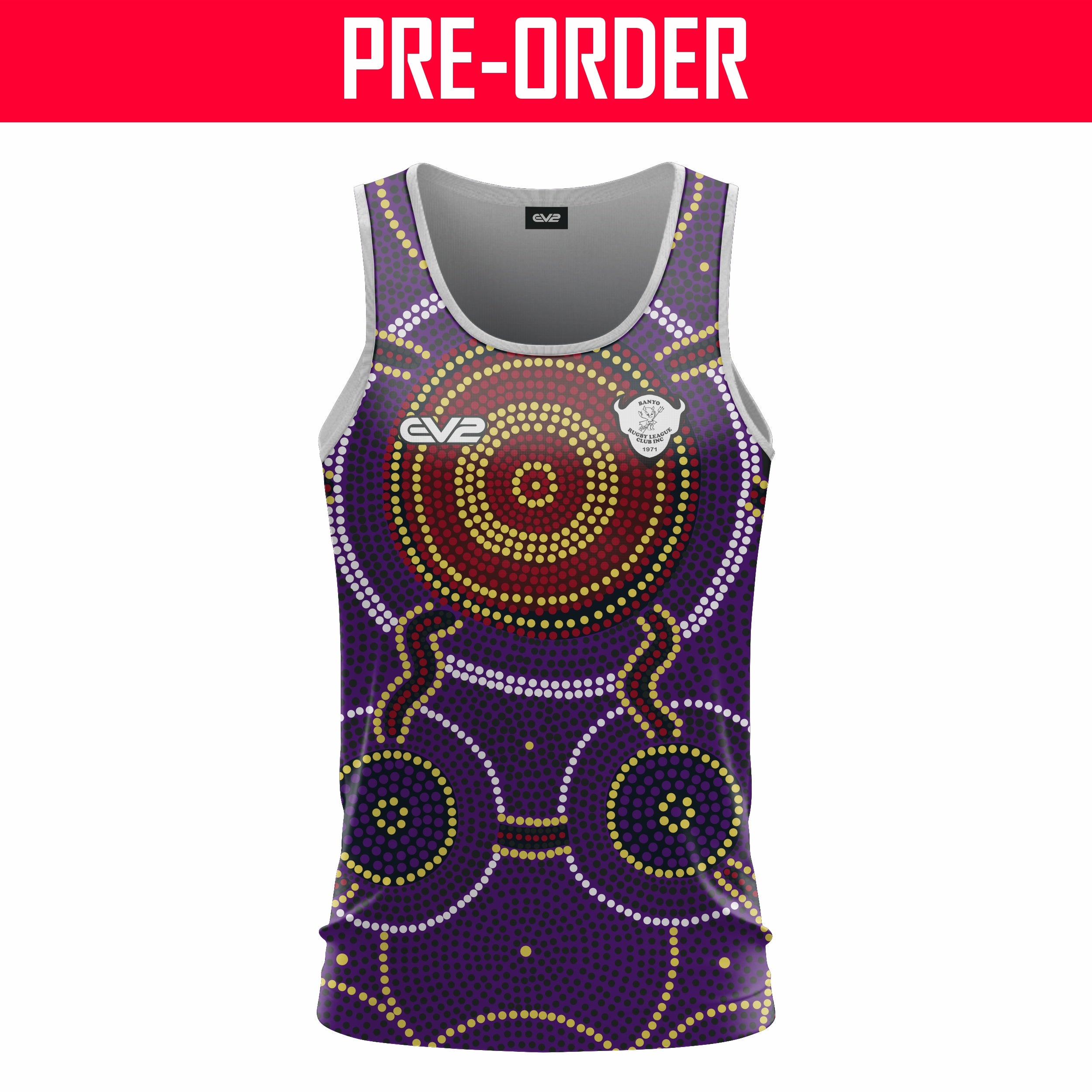 Banyo Devils - Training Singlet - Set C - Indigenous
