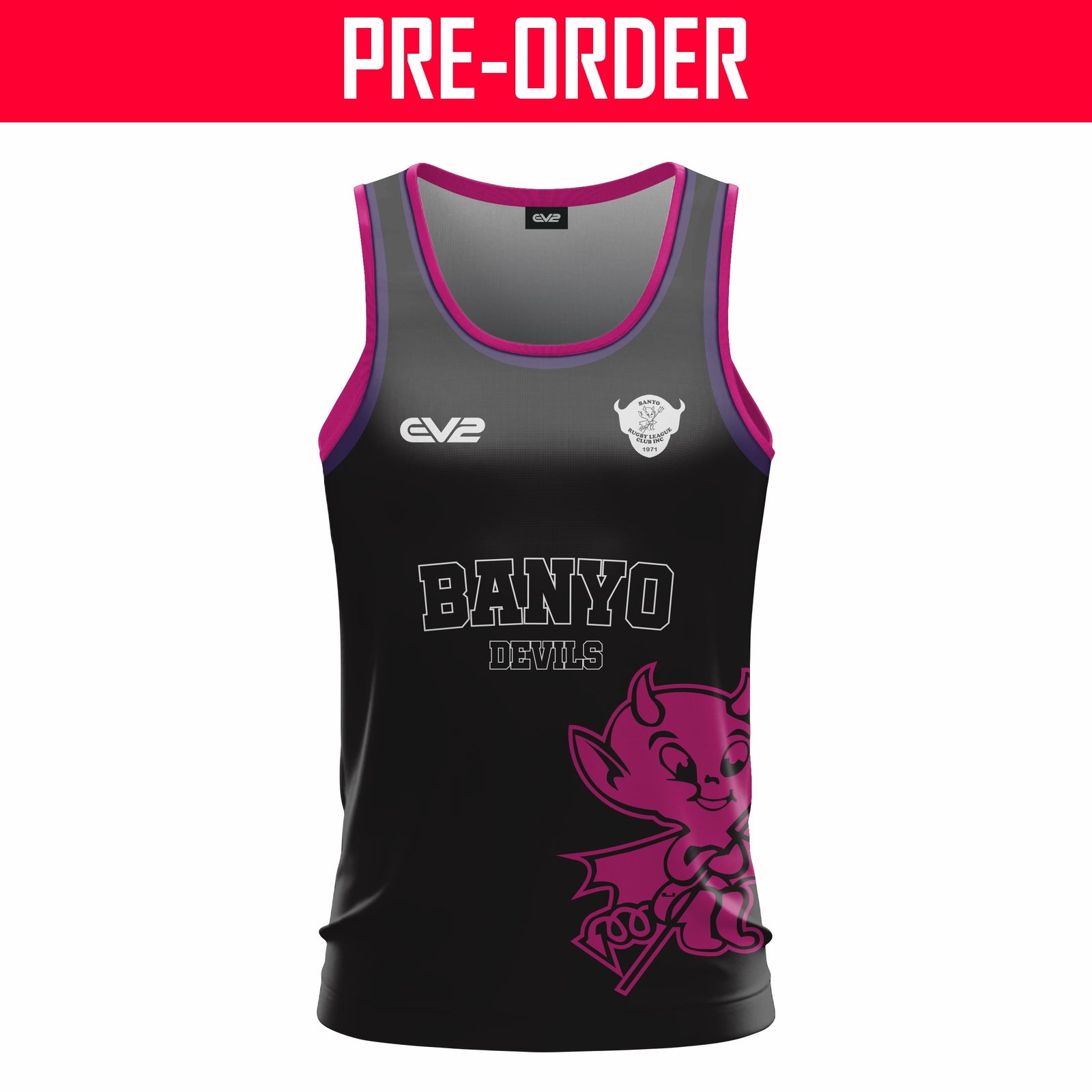 Banyo Devils - Training Singlet - Set B - Pink