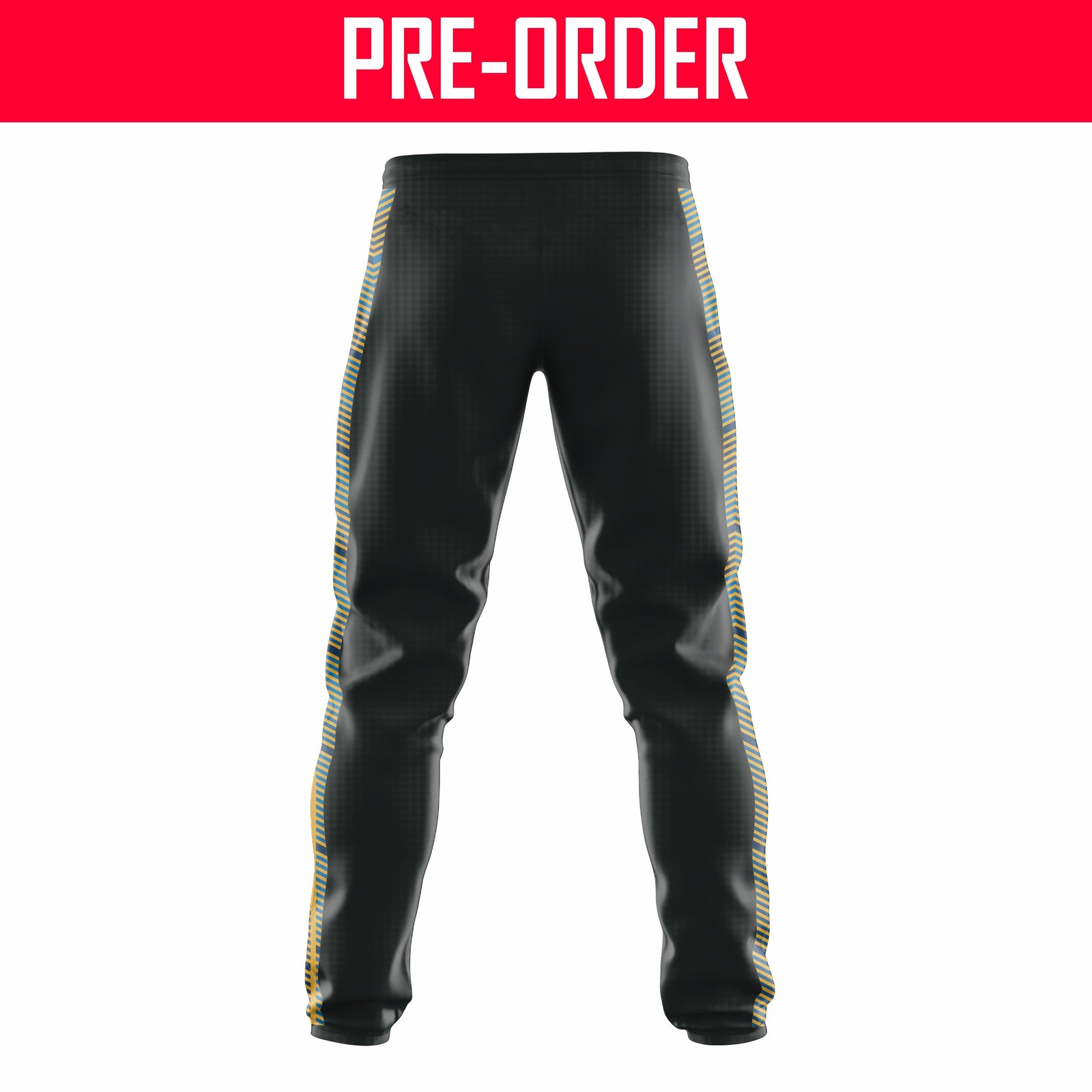 Beachmere Rugby League - Trackpant - Blue & Gold Side Panels