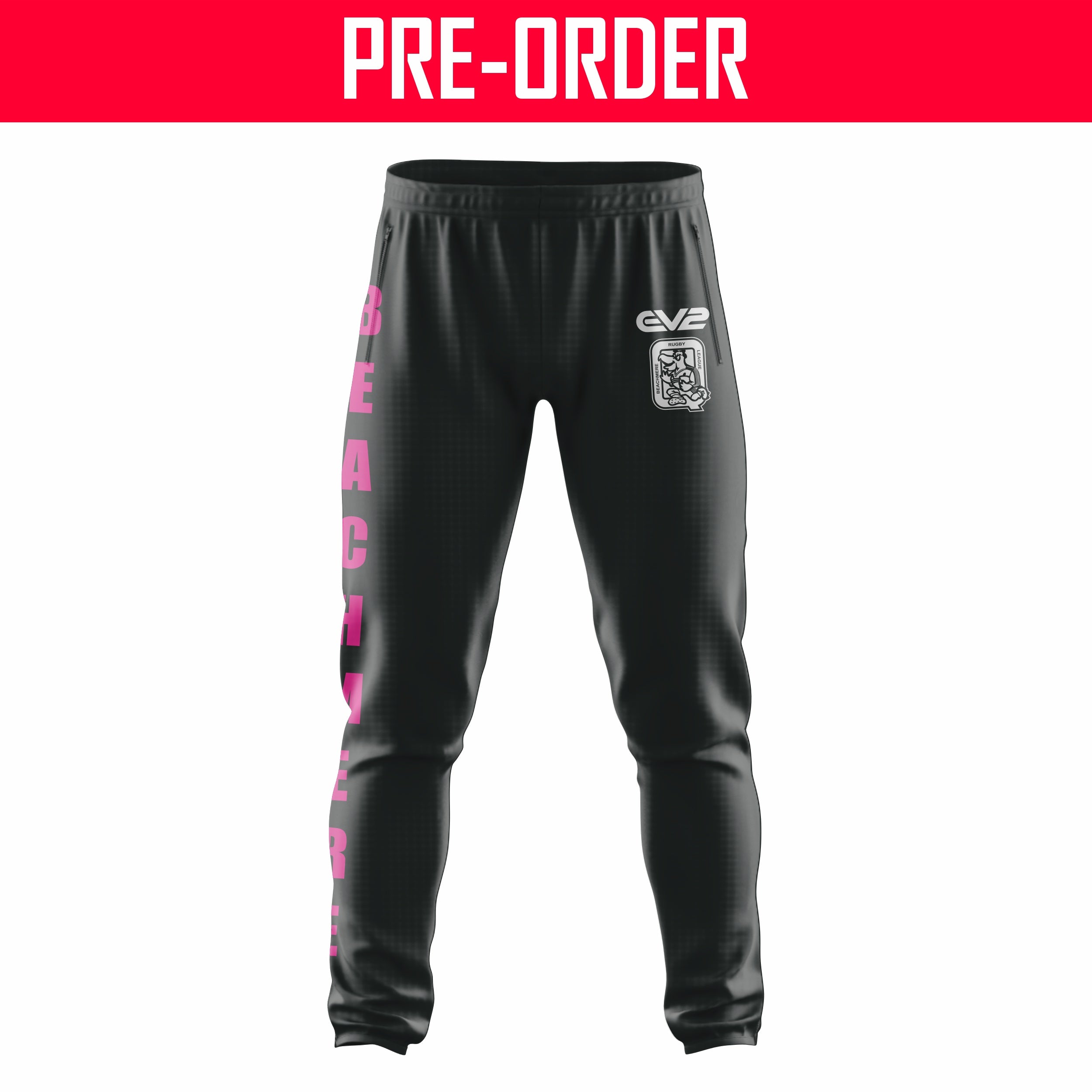 Beachmere Rugby League - Trackpant - Pink Wording