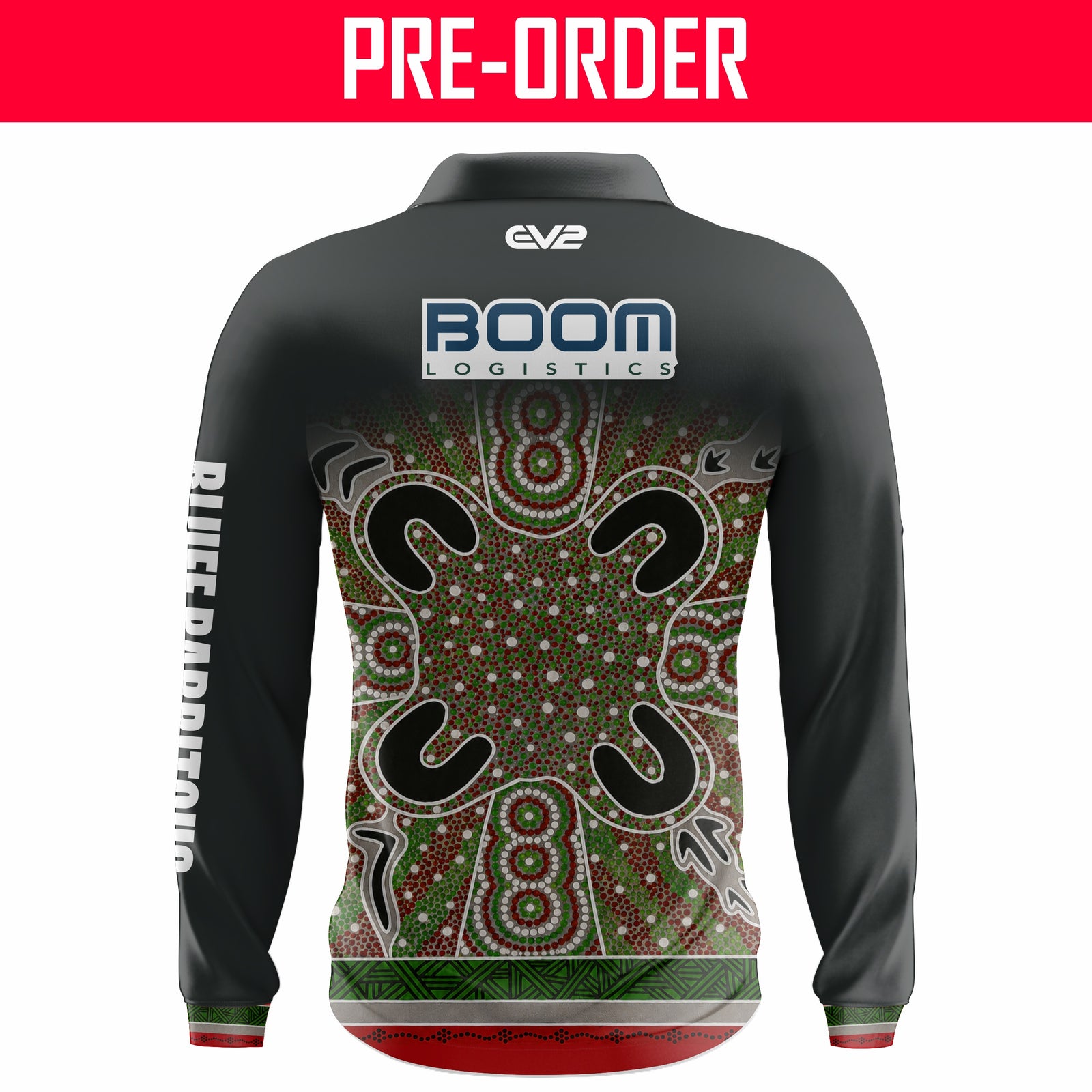 Bluff Rabbitohs RLFC - Fishing Shirt - Indigenous Black
