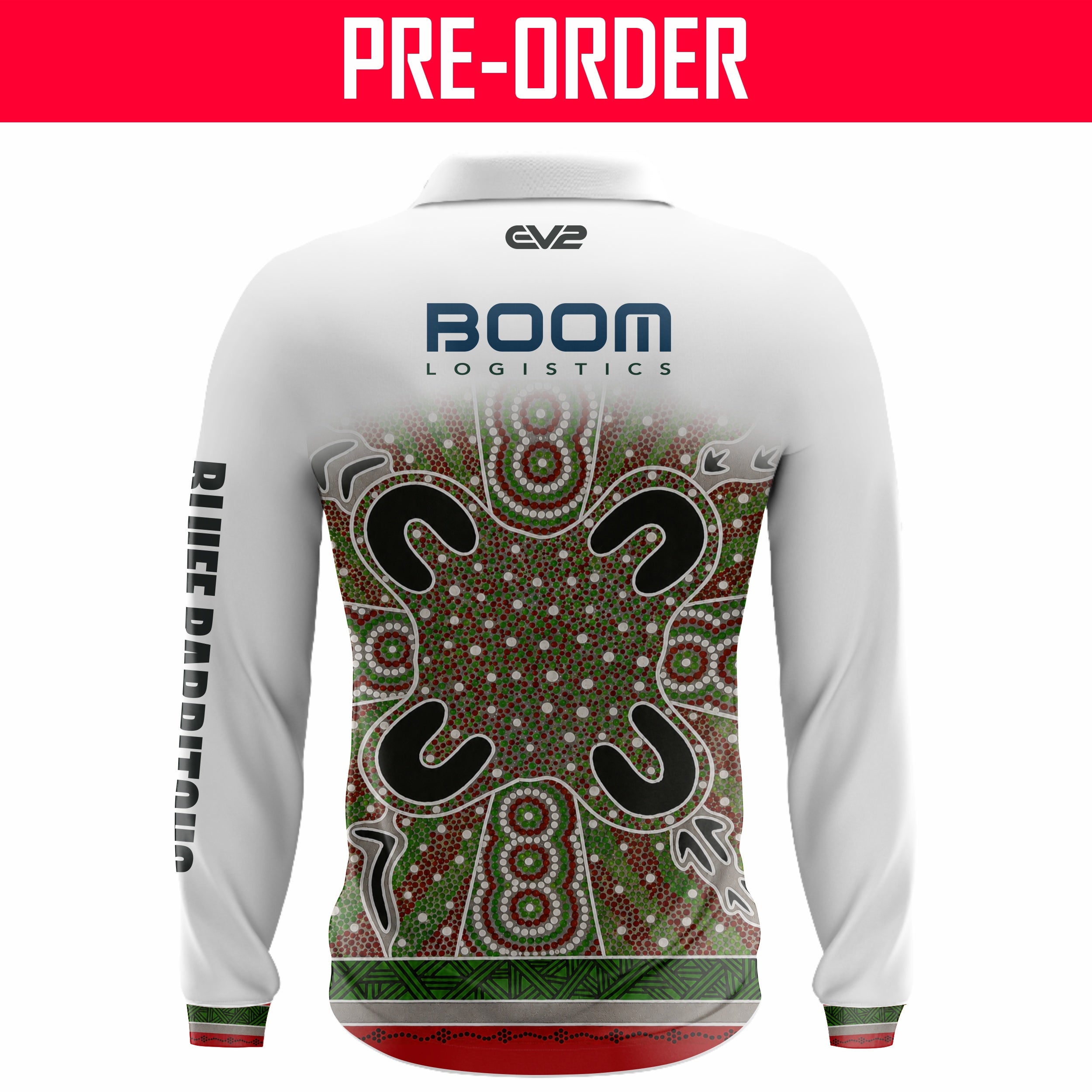 Bluff Rabbitohs RLFC - Fishing Shirt - Indigenous White