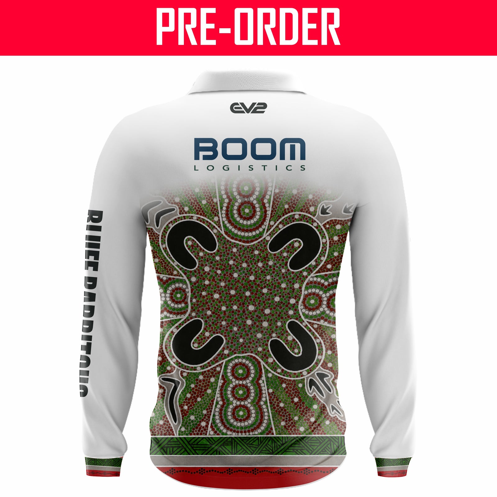 Bluff Rabbitohs RLFC - Fishing Shirt - Indigenous White