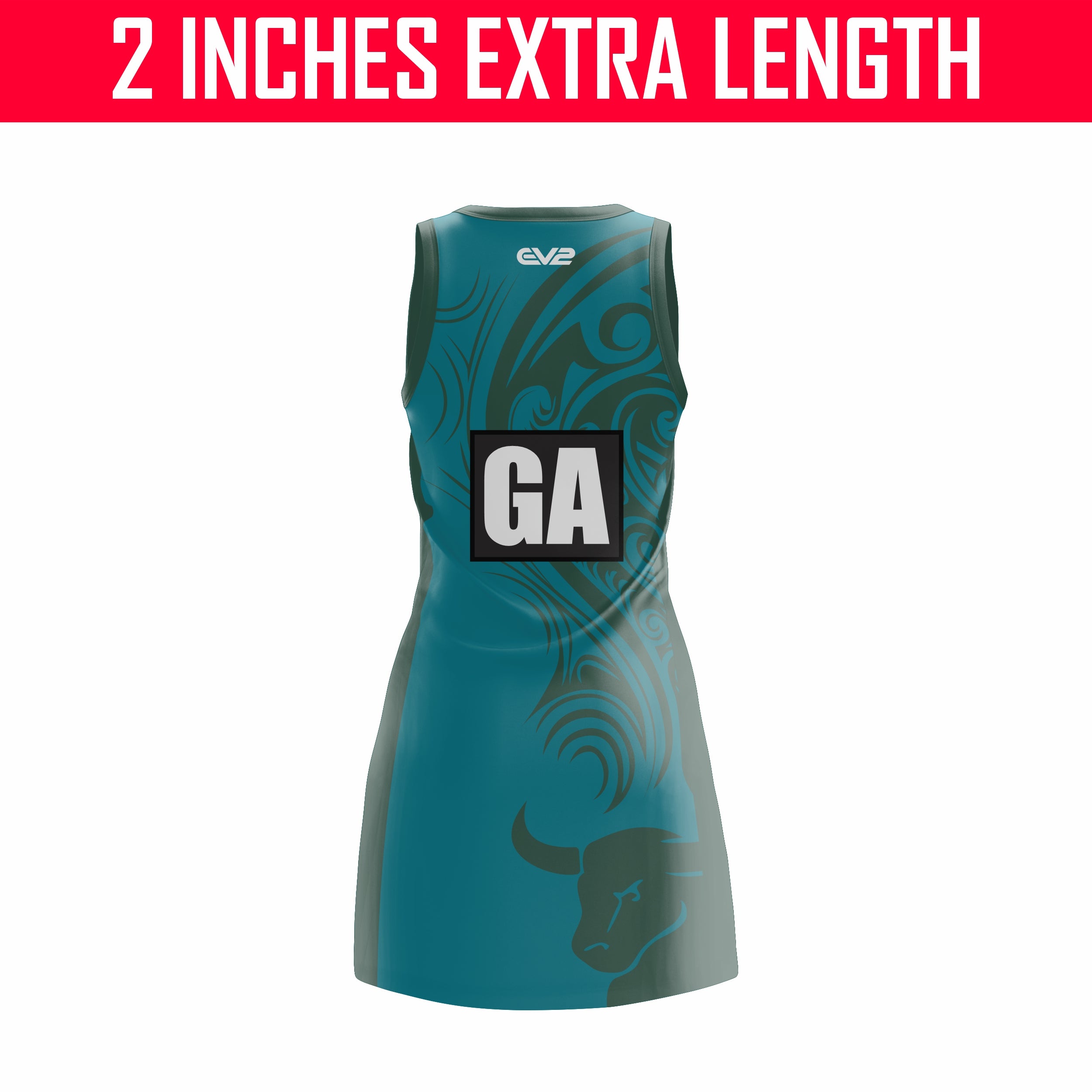 Bracken Ridge Bulls - Indoor Netball Dress (2 INCH EXTRA LENGTH)