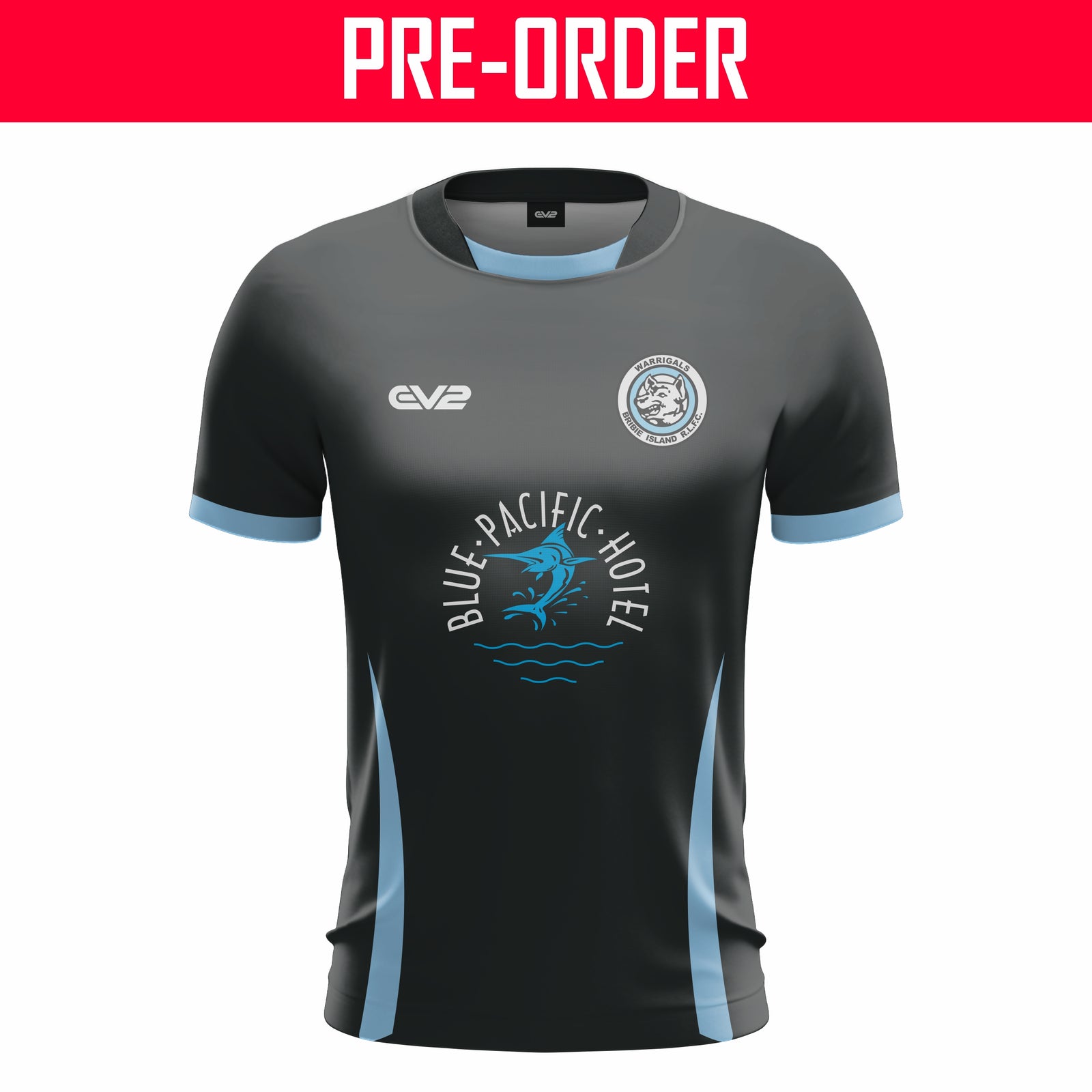 Bribie Warrigals SRL - Training Shirt Blackout Version