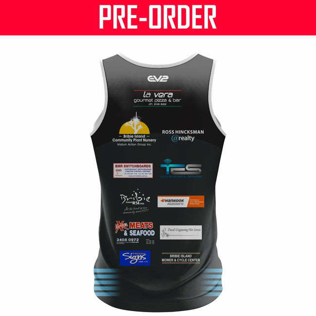 Bribie Warrigals SRL - Training Singlet Blackout Version
