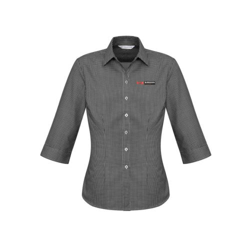 BUNDABERG MOTOR GROUP-S716LT ELLISON BUSINESS SHIRT BLACK CHECK-LADIES