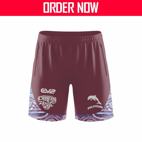 CQ Capras (SHOP) - Indigenous Training Short - Maroon - 2024