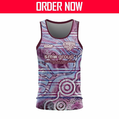 CQ Capras (SHOP) - Indigenous - Training Singlet - 2024