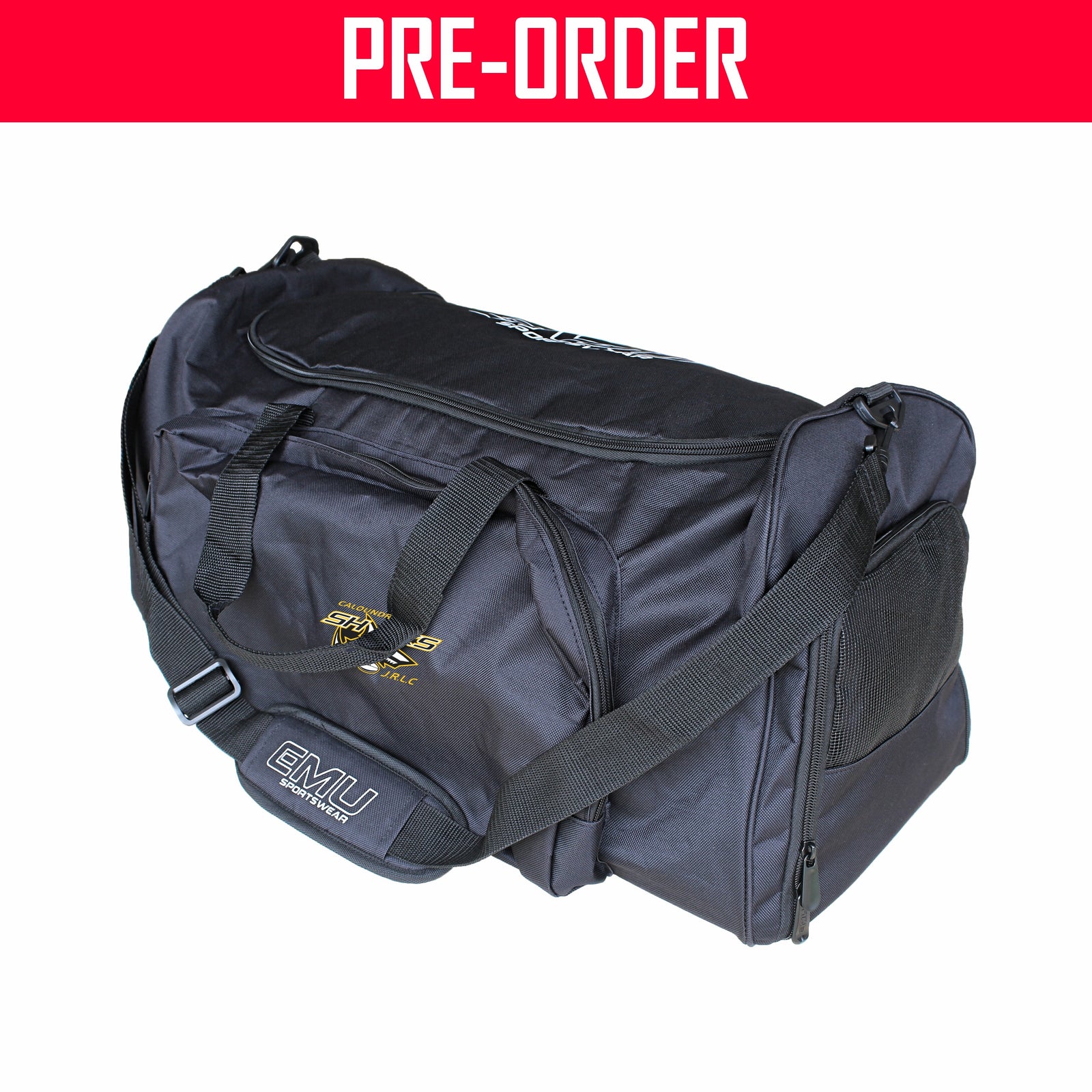 Caloundra Sharks JRL - Gold Logo Large Sports Bag