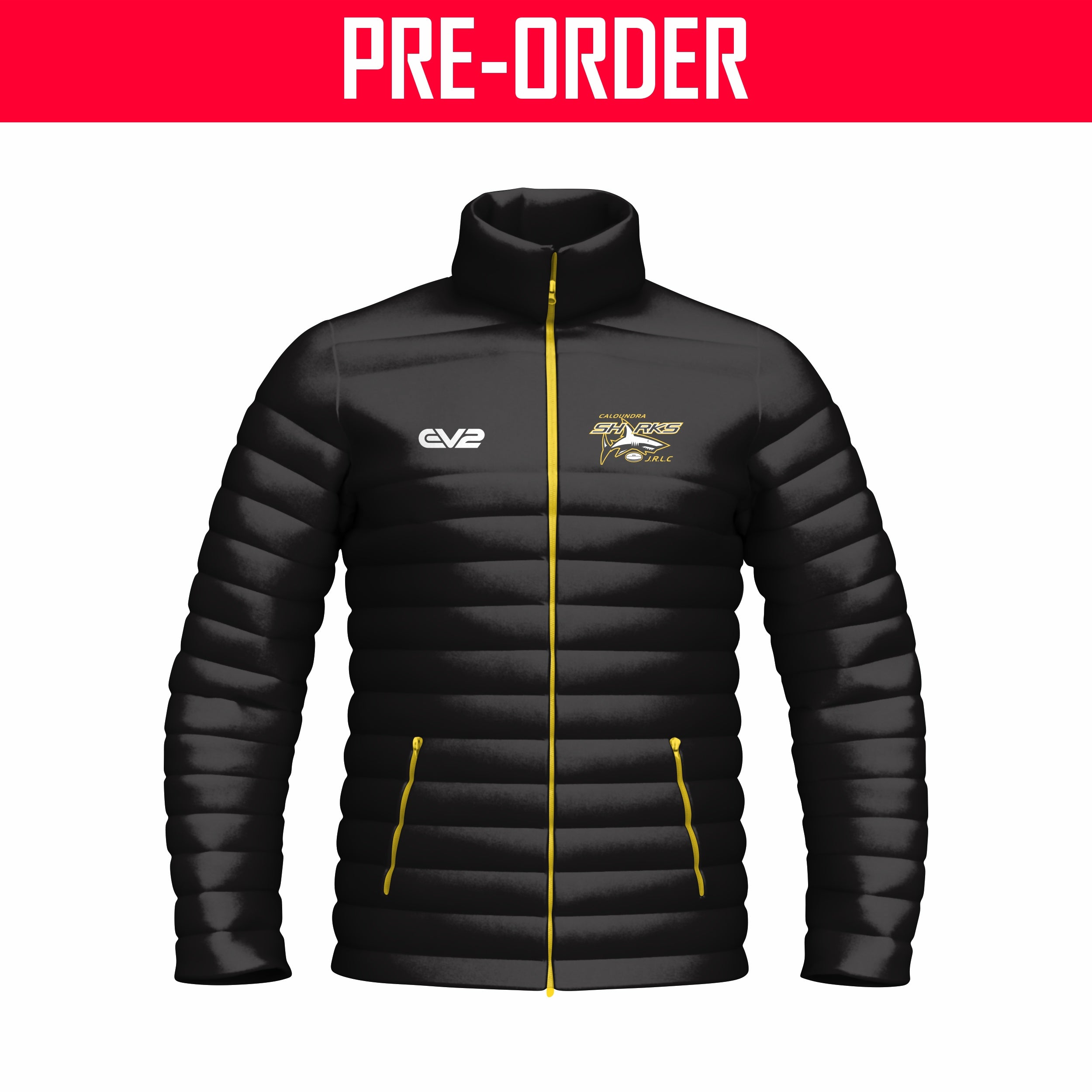 Caloundra Sharks JRL - Puffer Jacket - GOLD