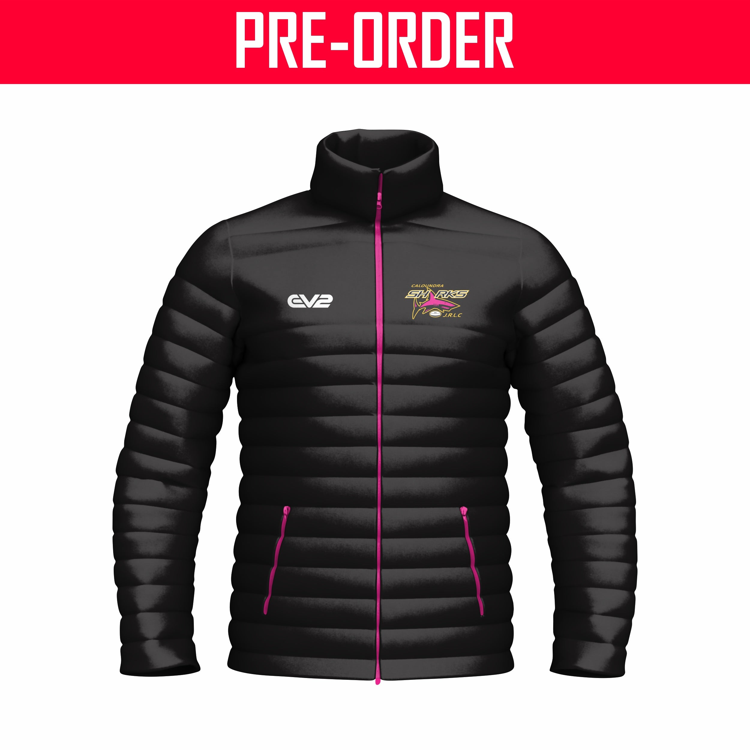 Caloundra Sharks JRL - Puffer Jacket - PINK