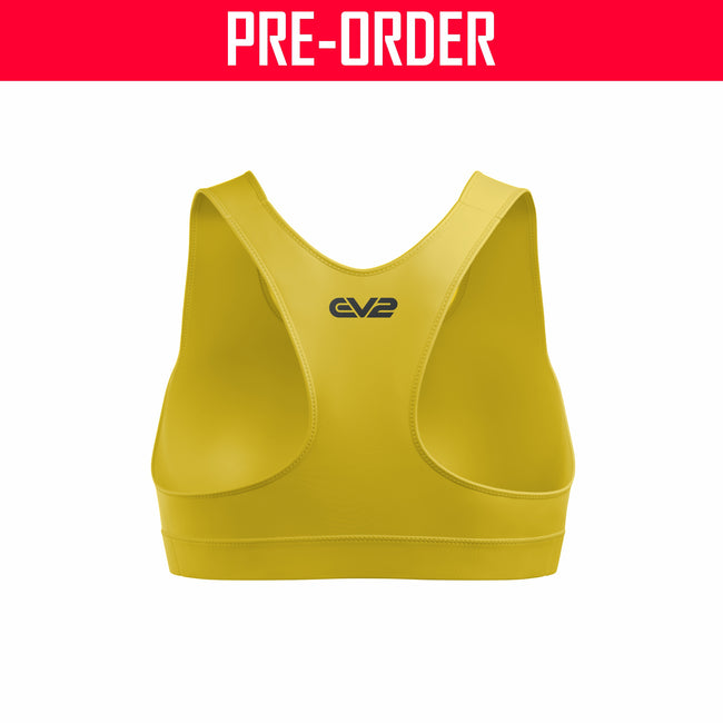 Caloundra Sharks JRL - Gold Lycra Crop Top