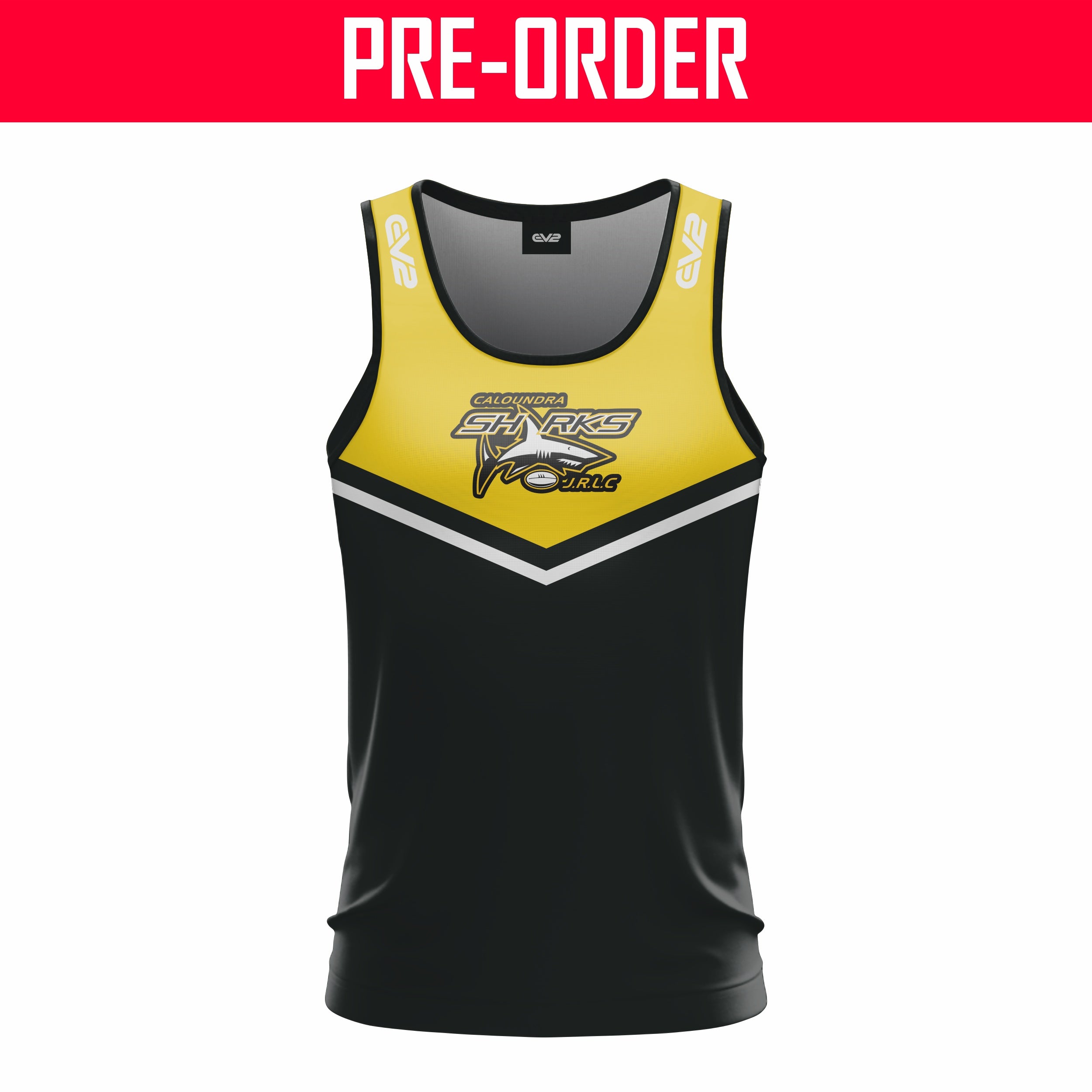 Caloundra Sharks JRL - Gold Training Singlet