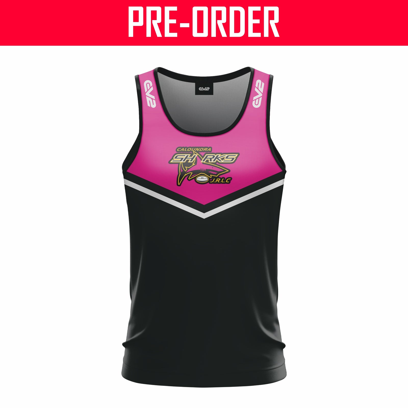 Caloundra Sharks JRL - Pink Training Singlet
