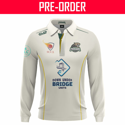 Cooroy-Eumundi Cougars Cricket Club - Champion Cricket Shirt - Short Sleeve White