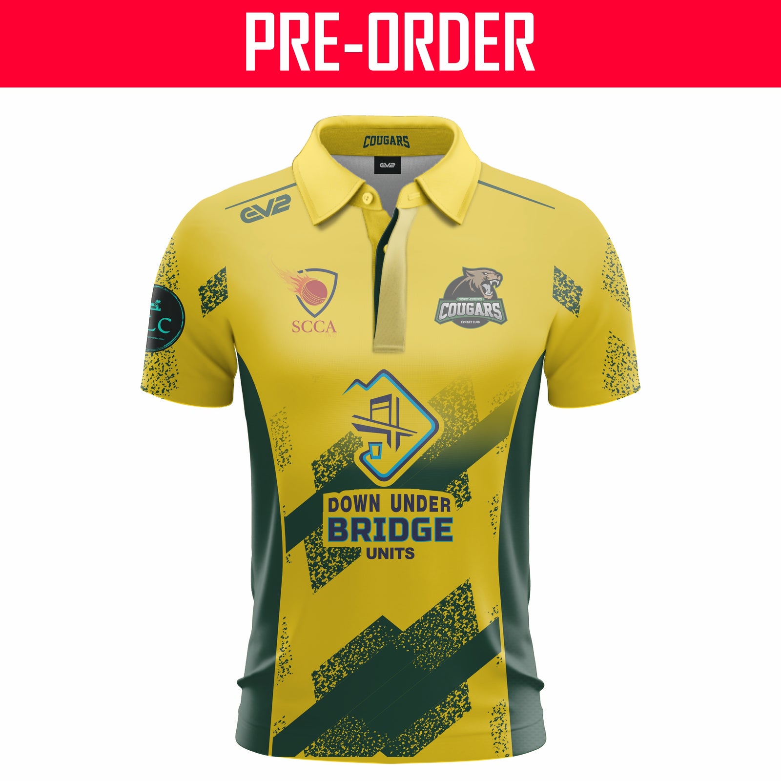 Cooroy-Eumundi Cougars Cricket Club - Champion Cricket Shirt - Short Sleeve Coloured (Copy)