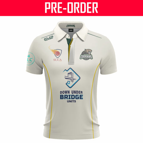Cooroy-Eumundi Cougars Cricket Club - Champion Cricket Shirt - Long Sleeve White