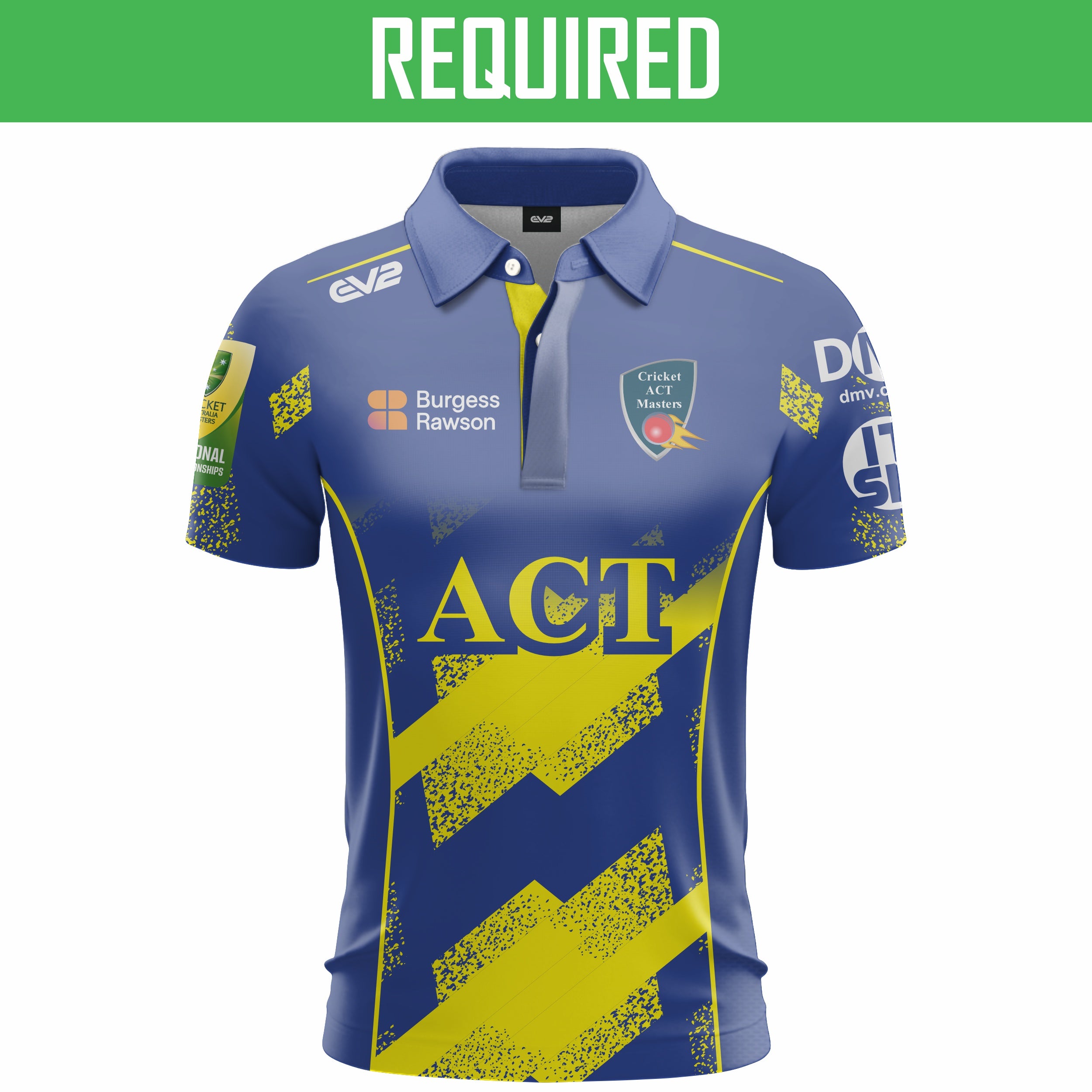 Cricket ACT Masters - Cricket Shirt S/S (40’s, 50’s, 55’s)