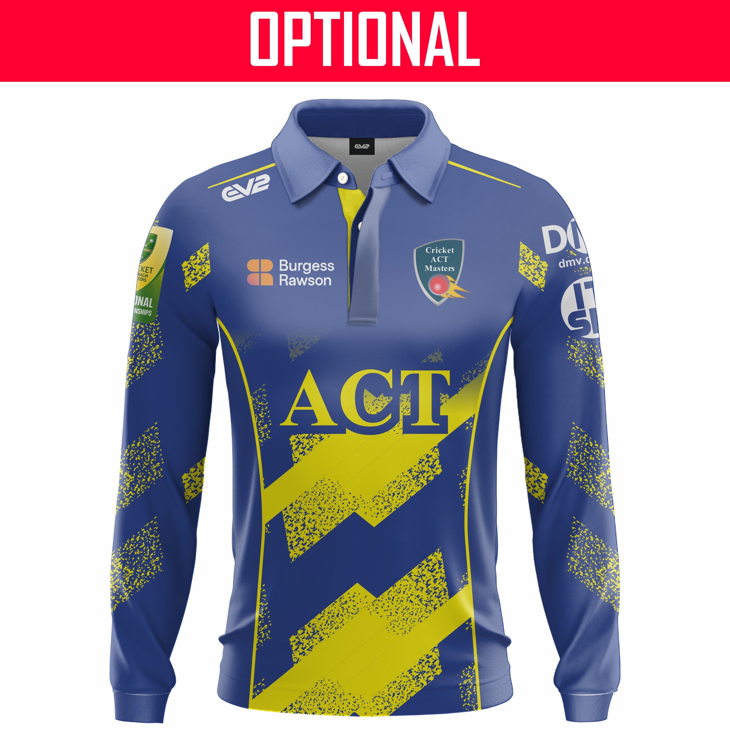 Cricket ACT Masters - Cricket Shirt L/S (40’s, 50’s, 55’s)