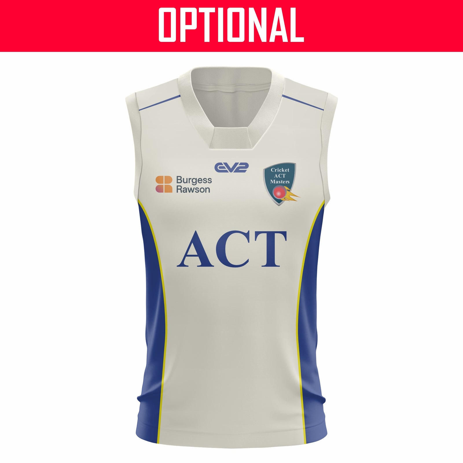 Cricket ACT Masters - Cricket Vest (60’s, 65’s, 70’s)