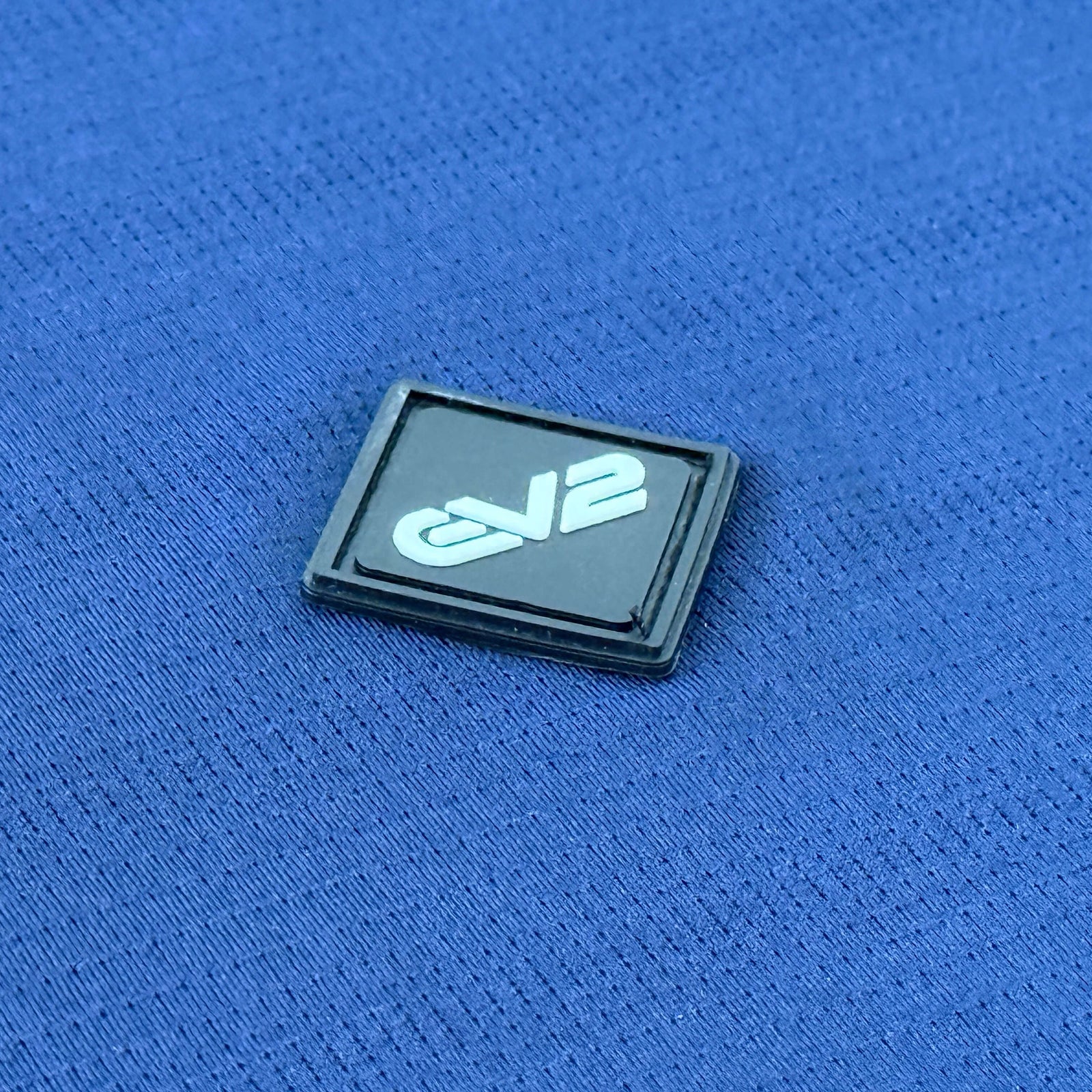 EV2 Rubber Logo Close up navy