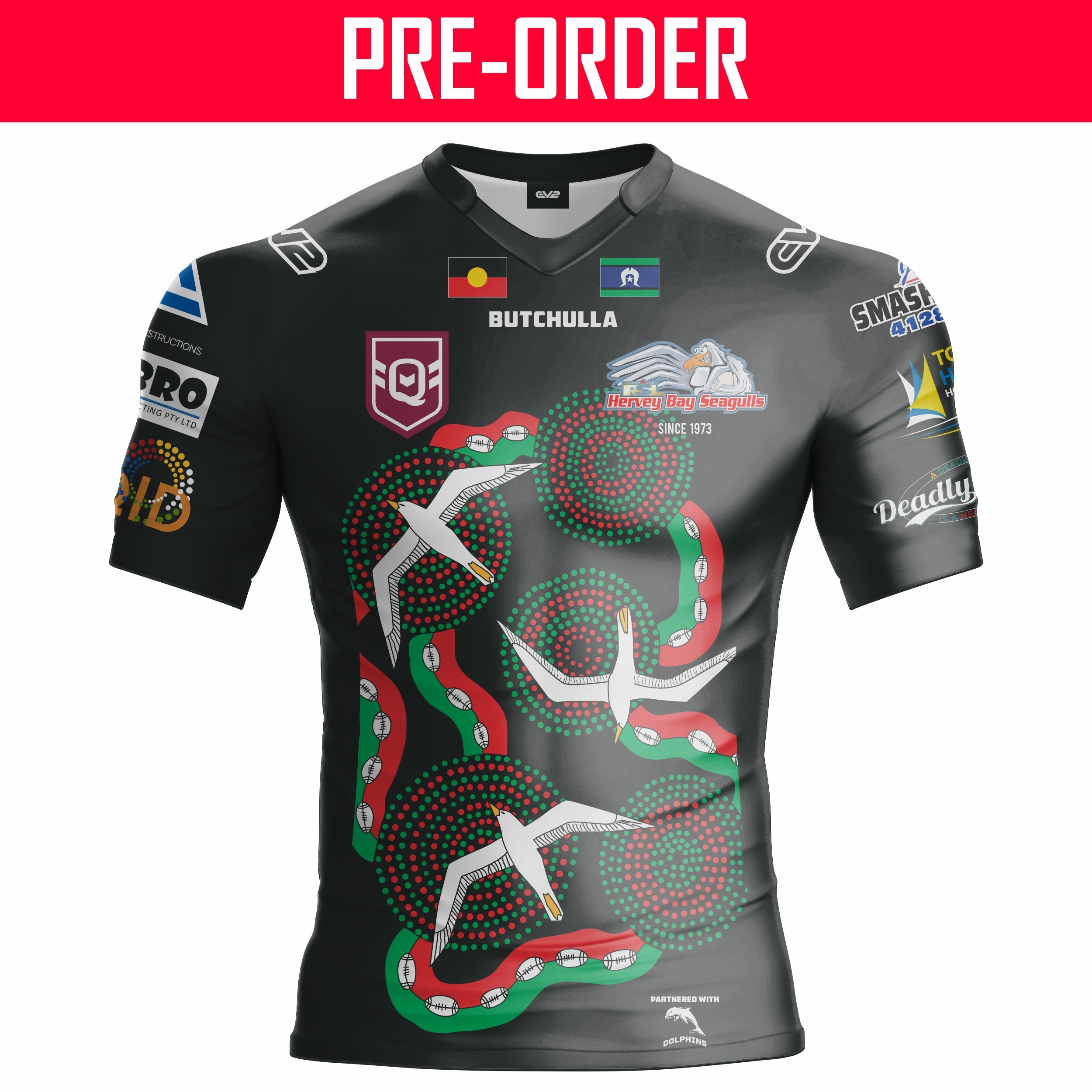 Hervey Bay Seagulls JRL - Supporters Replica Indigenous Pro Jersey