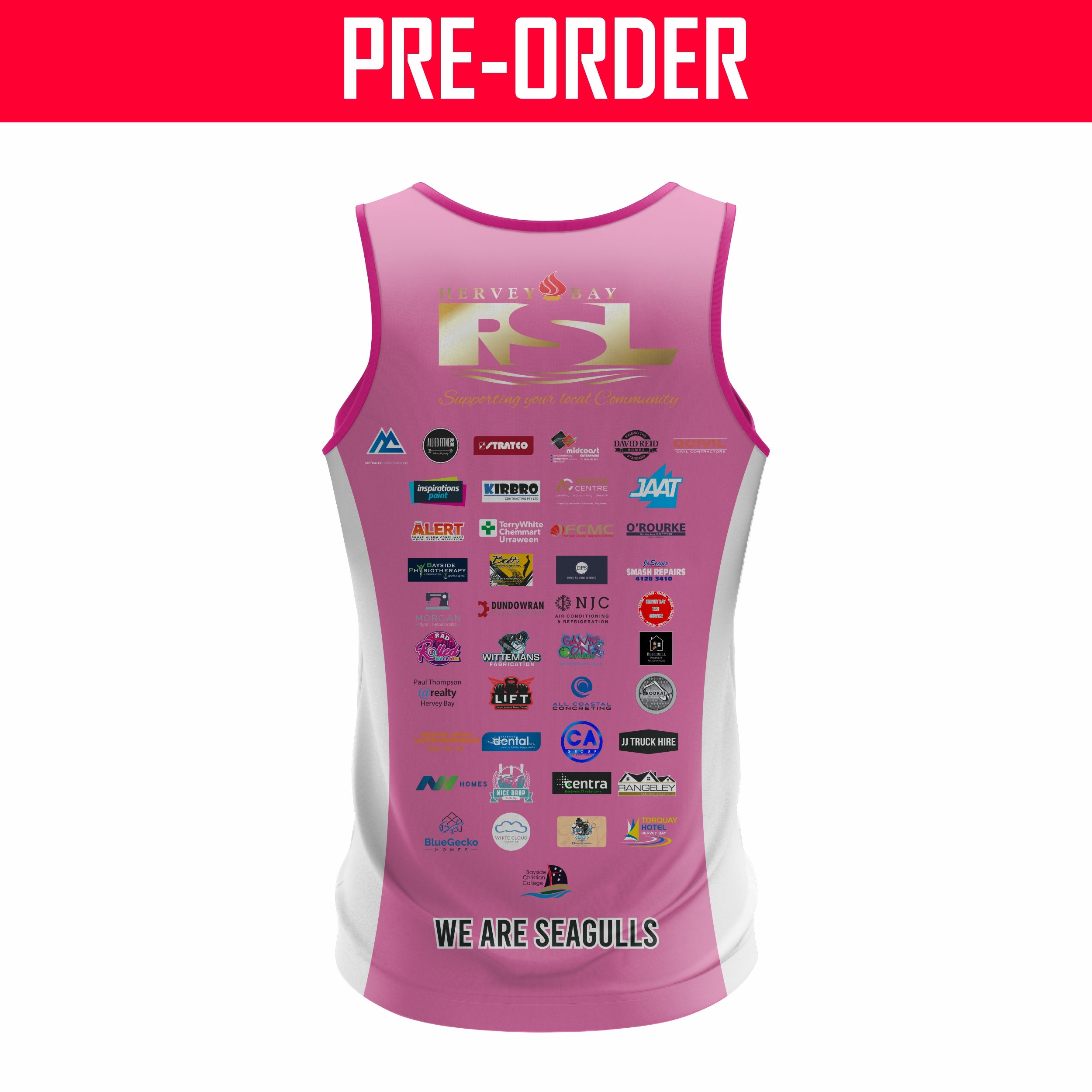 Hervey Bay Seagulls JRL - Seagals Training Singlet