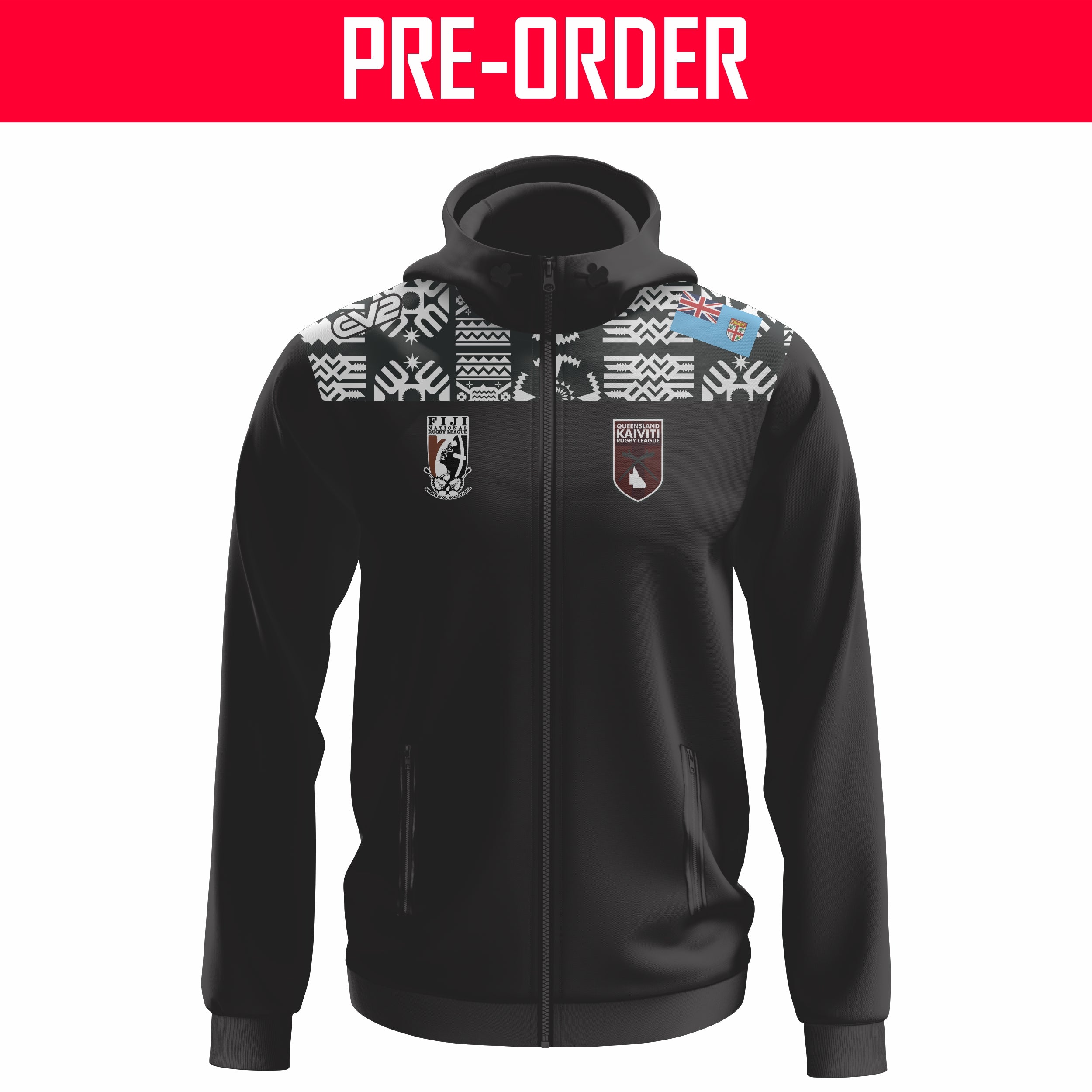 Qld Fiji Rugby League  - Pro Hoodie