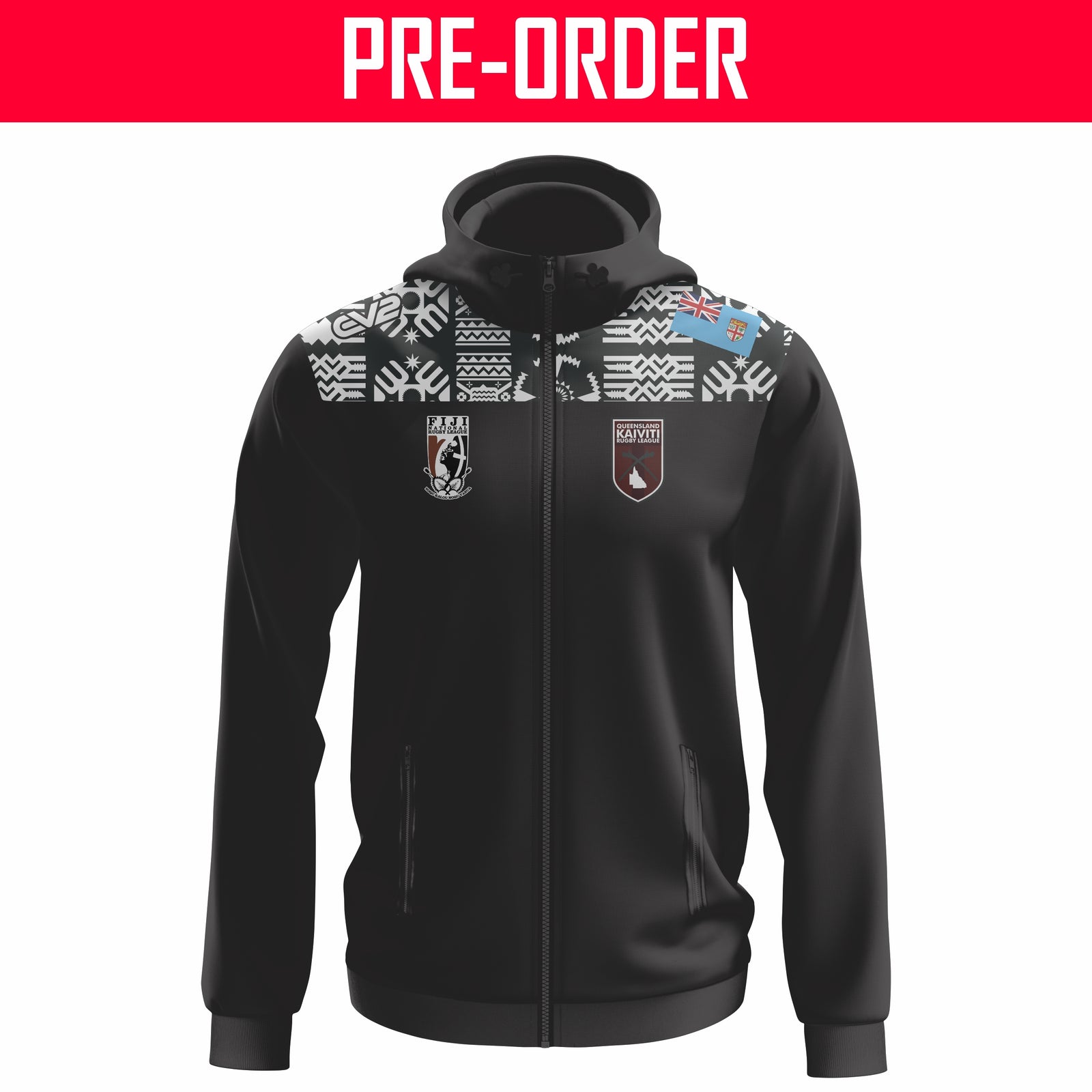 Qld Fiji Rugby League  - Pro Hoodie