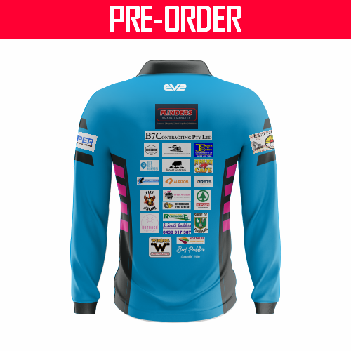 Hughenden Hawks JRL - Pink Long Sleeve Club Polo