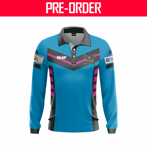 Hughenden Hawks JRL - Black Long Sleeve Club Polo