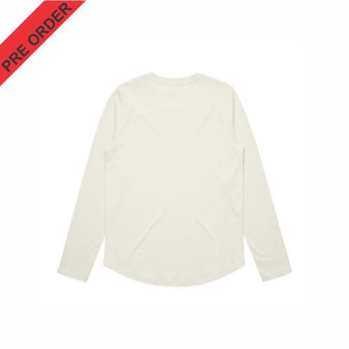 IGNITE PILATES & CO - WO'S MAPLE CURVE L/S TEE - 4021 - ECRU