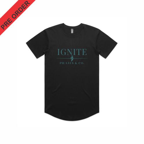 IGNITE PILATES & CO  - STAPLE CURVE TEE - 5076 - BLACK
