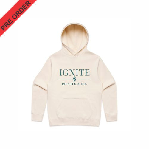 IGNITE PILATES & CO - UNISEX RELAX HOODIE 5161 - ECRU