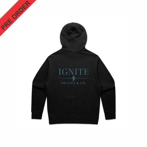 IGNITE PILATES & CO - UNISEX RELAX ZIP HOODIE 5162 - BLACK