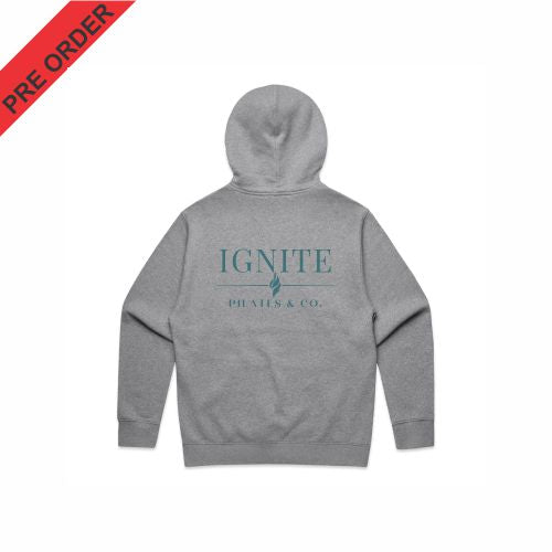 IGNITE PILATES & CO - UNISEX RELAX ZIP HOODIE 5162 - GREY MARLE