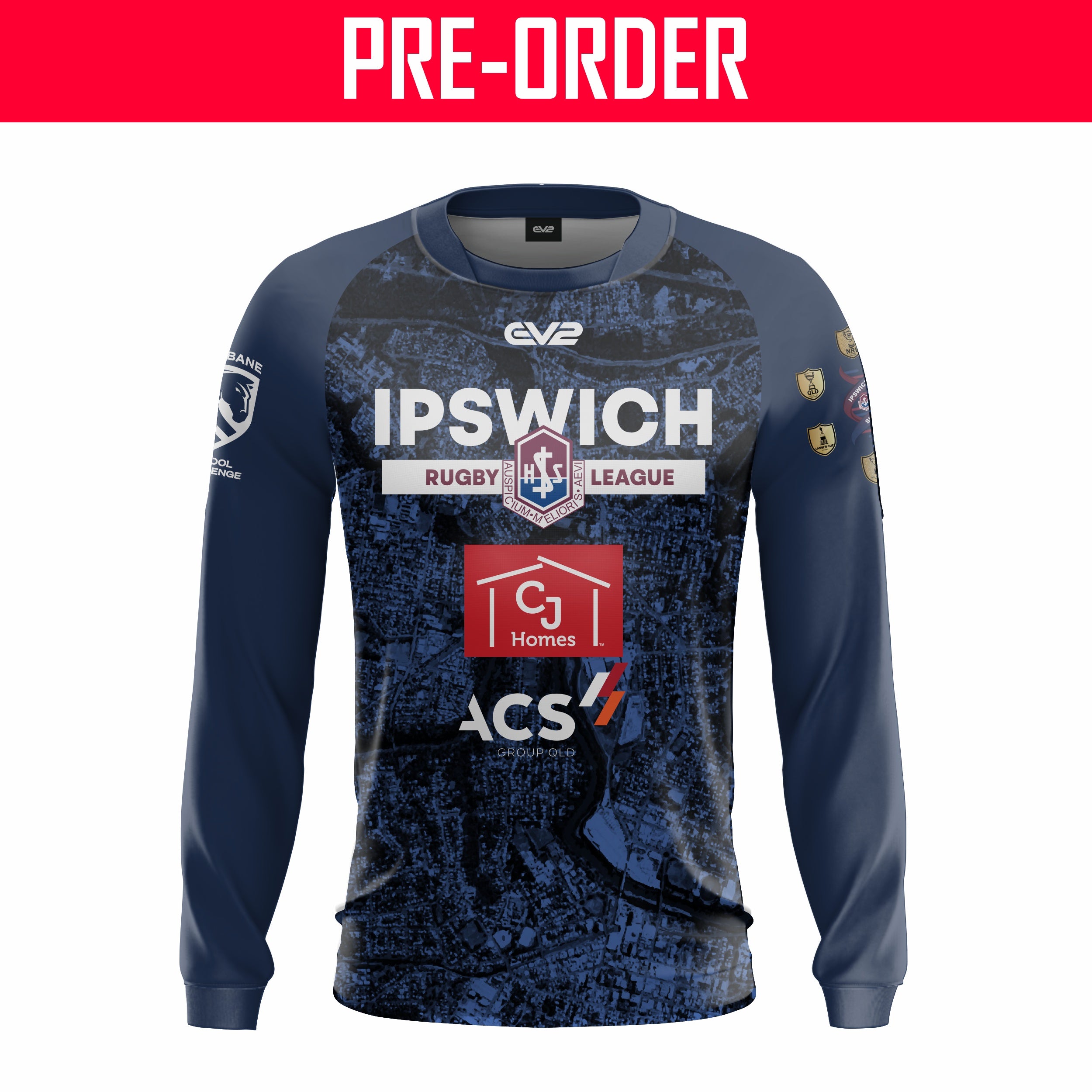 Ipswich SHS Rugby League - Training Shirt Long Sleeve Boys