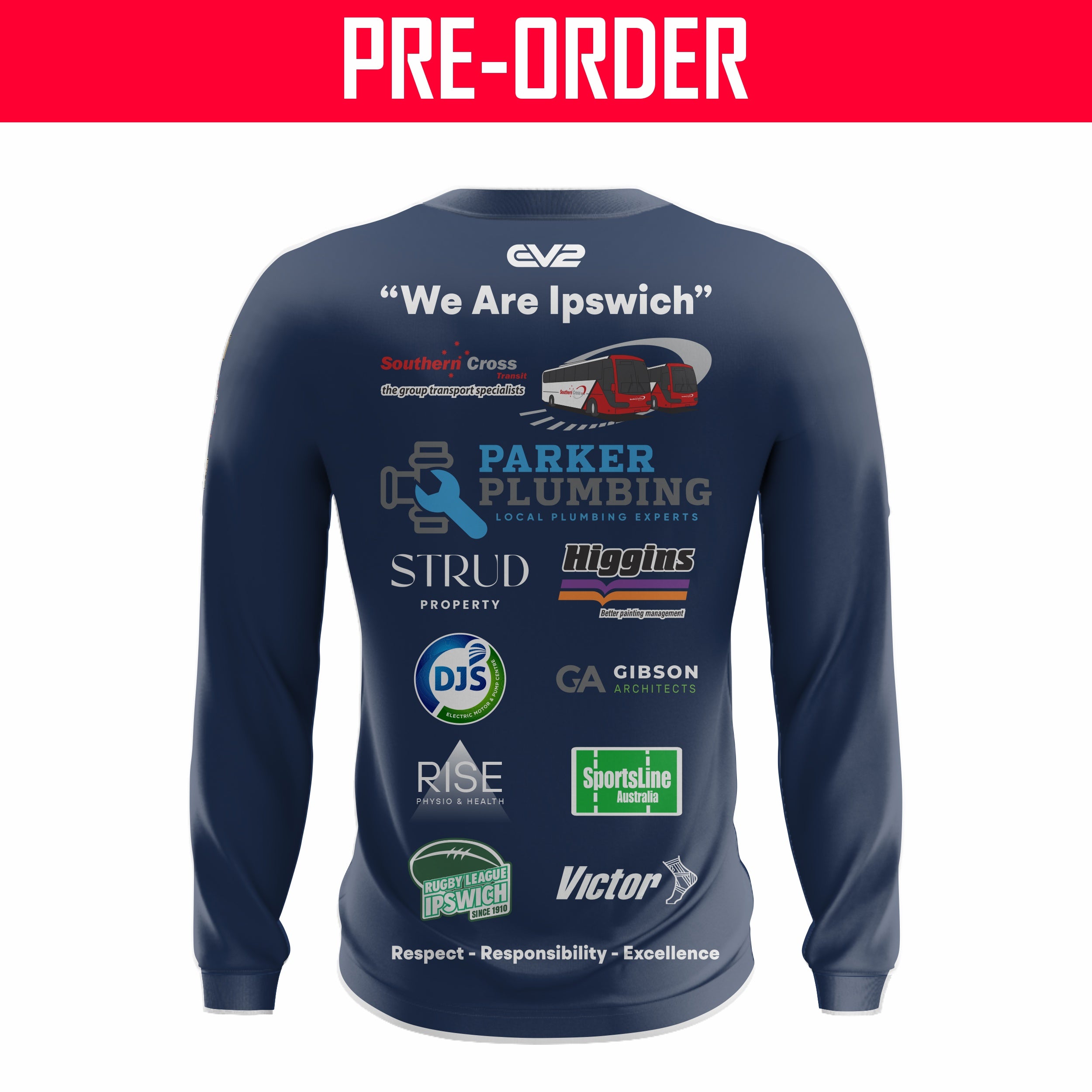 Ipswich SHS Rugby League - Training Shirt Long Sleeve Boys