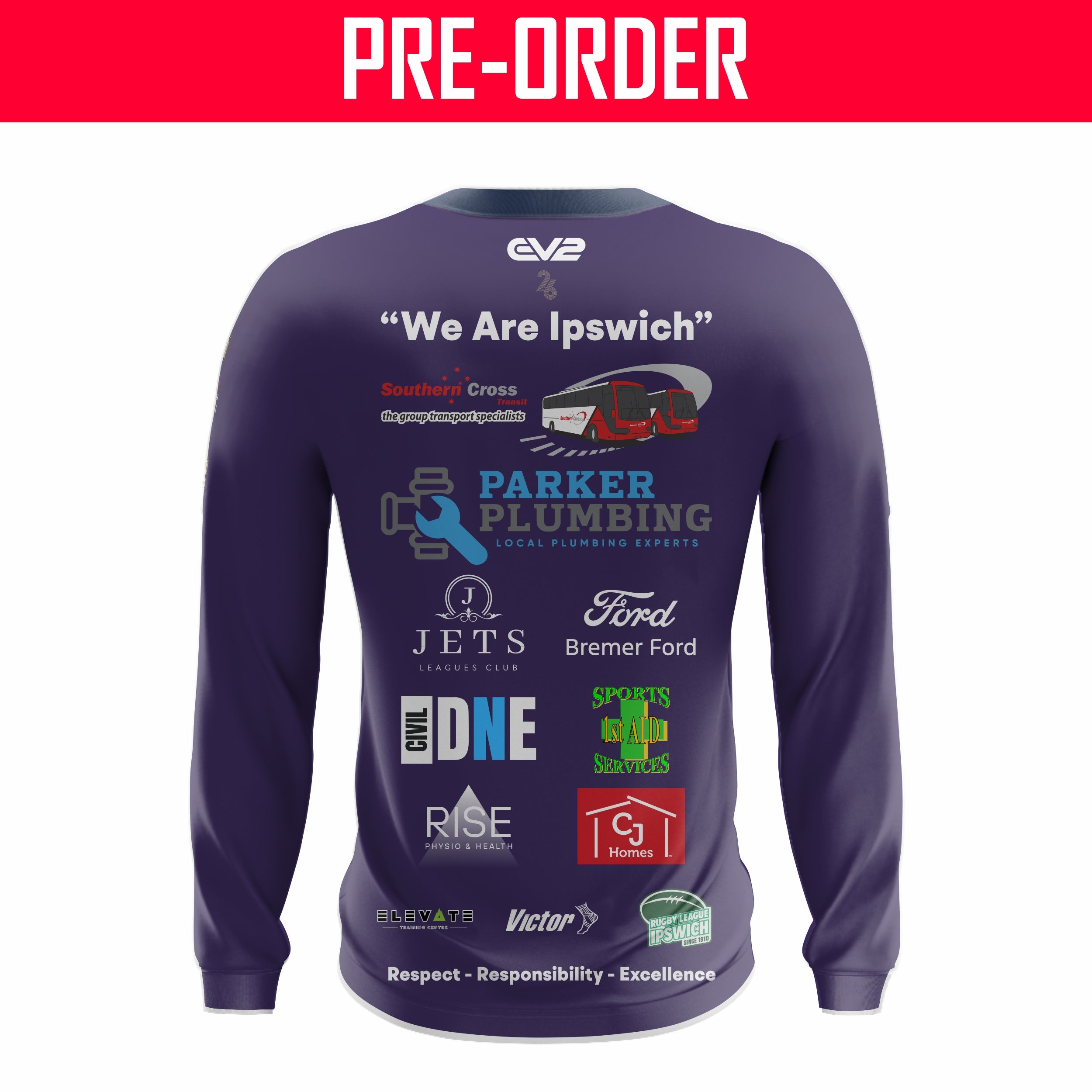 Ipswich SHS Rugby League - Training Shirt Long Sleeve Girls