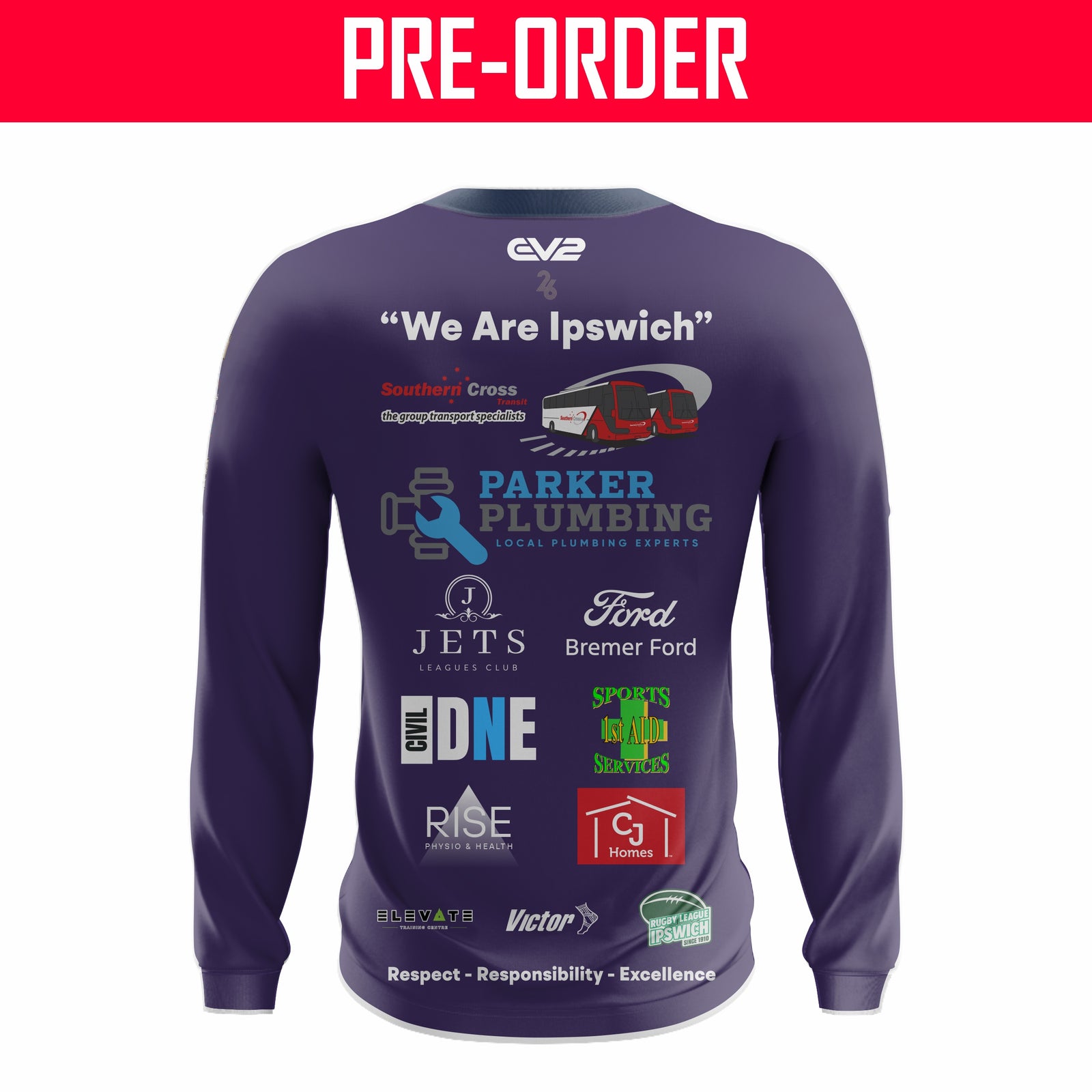 Ipswich SHS Rugby League - Training Shirt Long Sleeve Girls