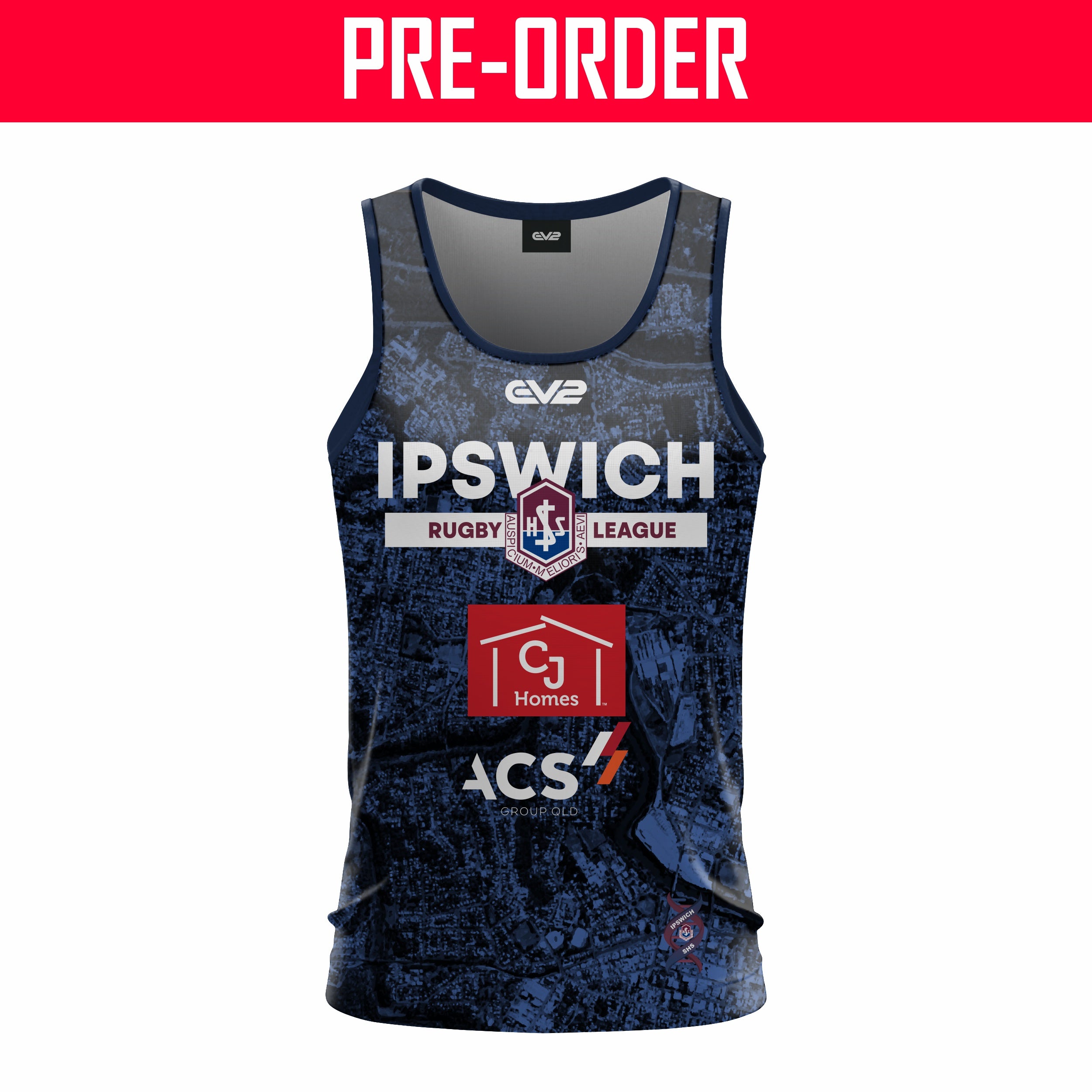 Ipswich SHS Rugby League - Training Singlet Boys