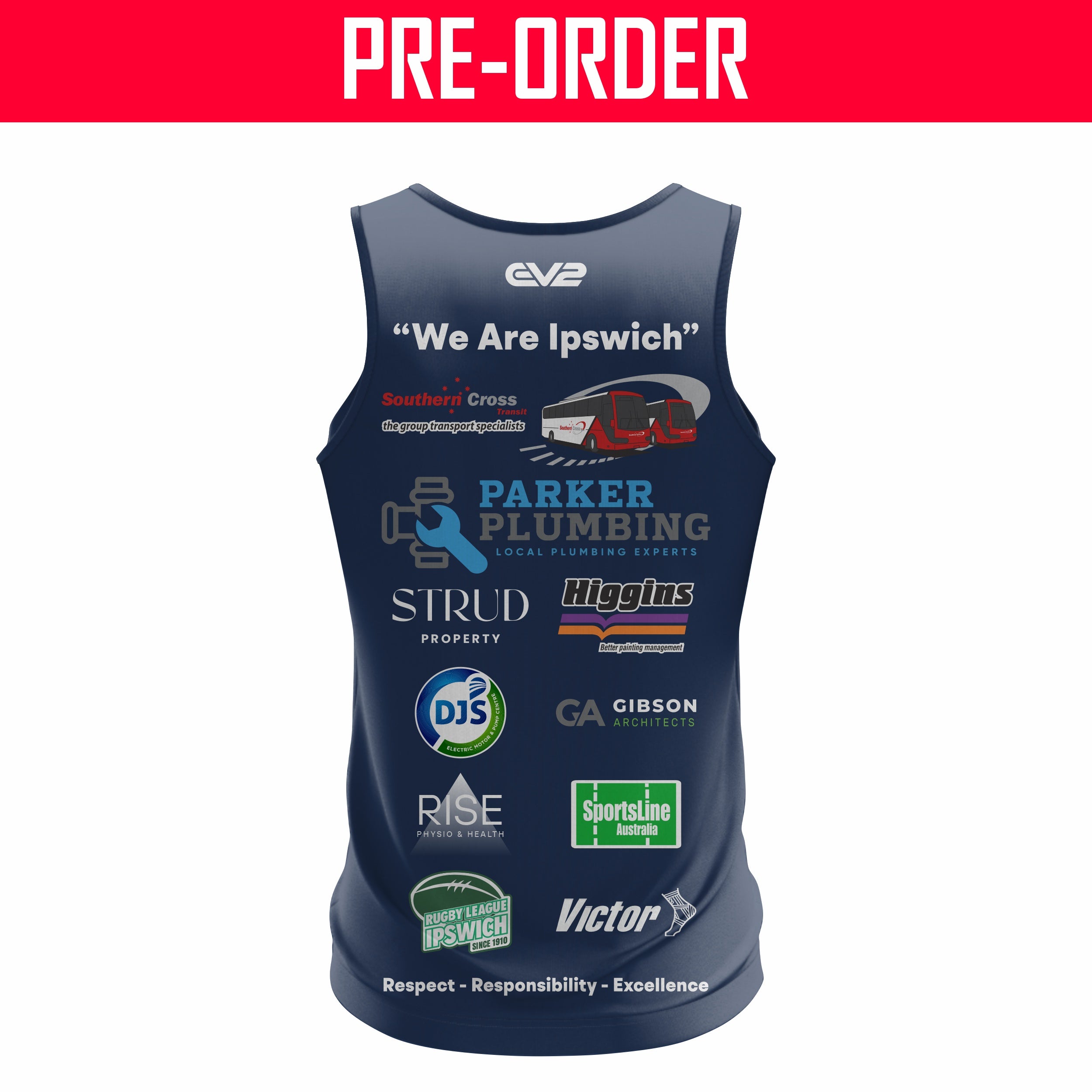 Ipswich SHS Rugby League - Training Singlet Boys