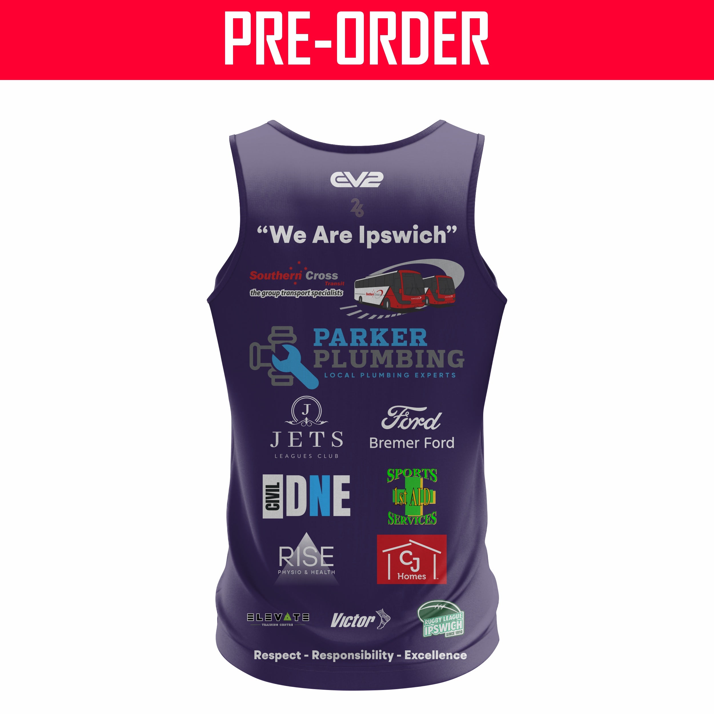 Ipswich SHS Rugby League - Training Singlet Girls